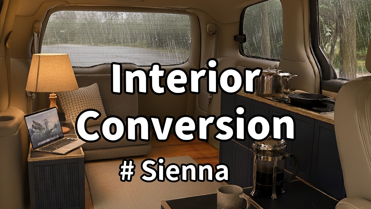 Turning Sienna 2006 into a Multifunctional Living Space ! [Car conversion Vol.2 ]