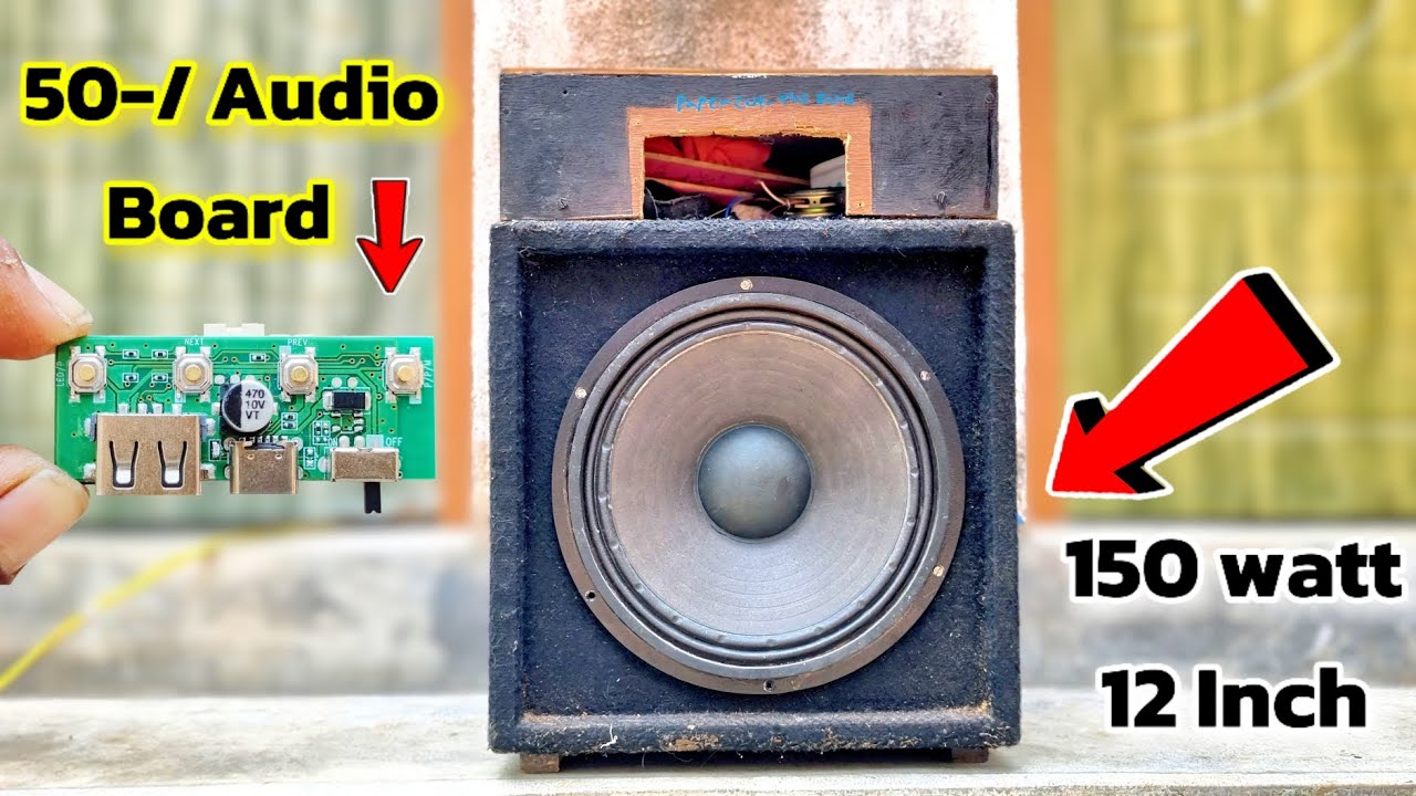 How To Make 50 Rupees Bluetooth DIY 150watt 12 Inch Speaker | Only 50 Rupees