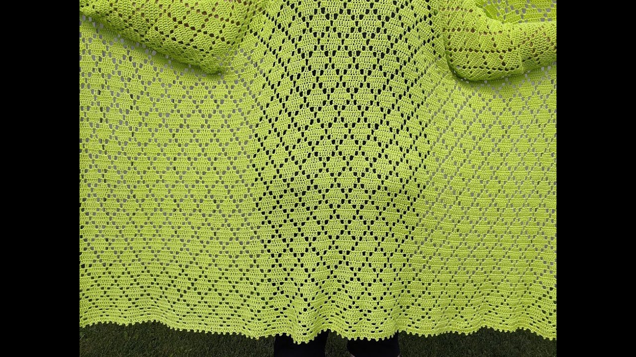 🔷 How to Crochet The Lace Diamond Pattern Part 1