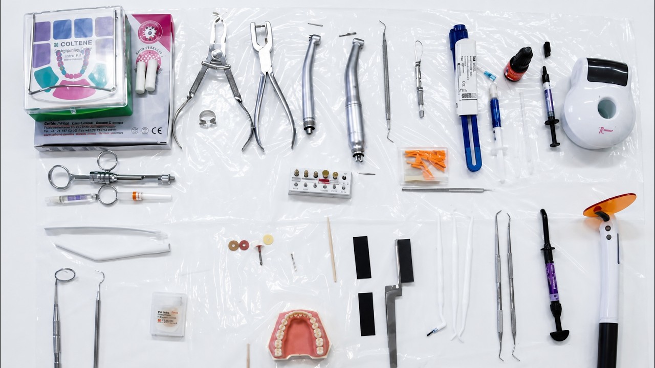 Bandeja de composite en Higiene Bucodental.