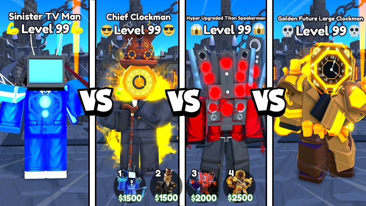 🤯SINISTER TV vs HYPER SPEAKER vs CHIEF CLOCK vs GOLDEN FUTURE😱 Toilet Tower Defense