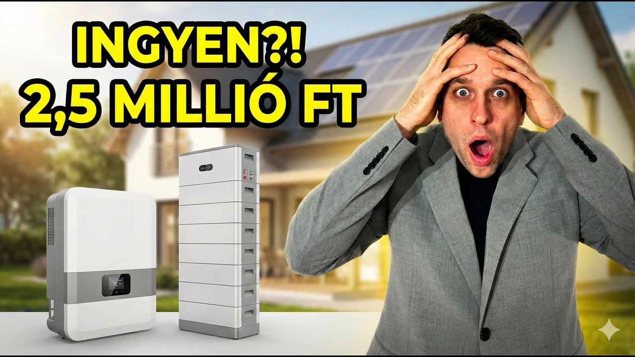 2,5 Milli&oacute; Ft Ingyen?! 😱 A teljes igazs&aacute;g az &uacute;j (Napelem) Otthoni Energiat&aacute;rol&oacute; Programr&oacute;l!