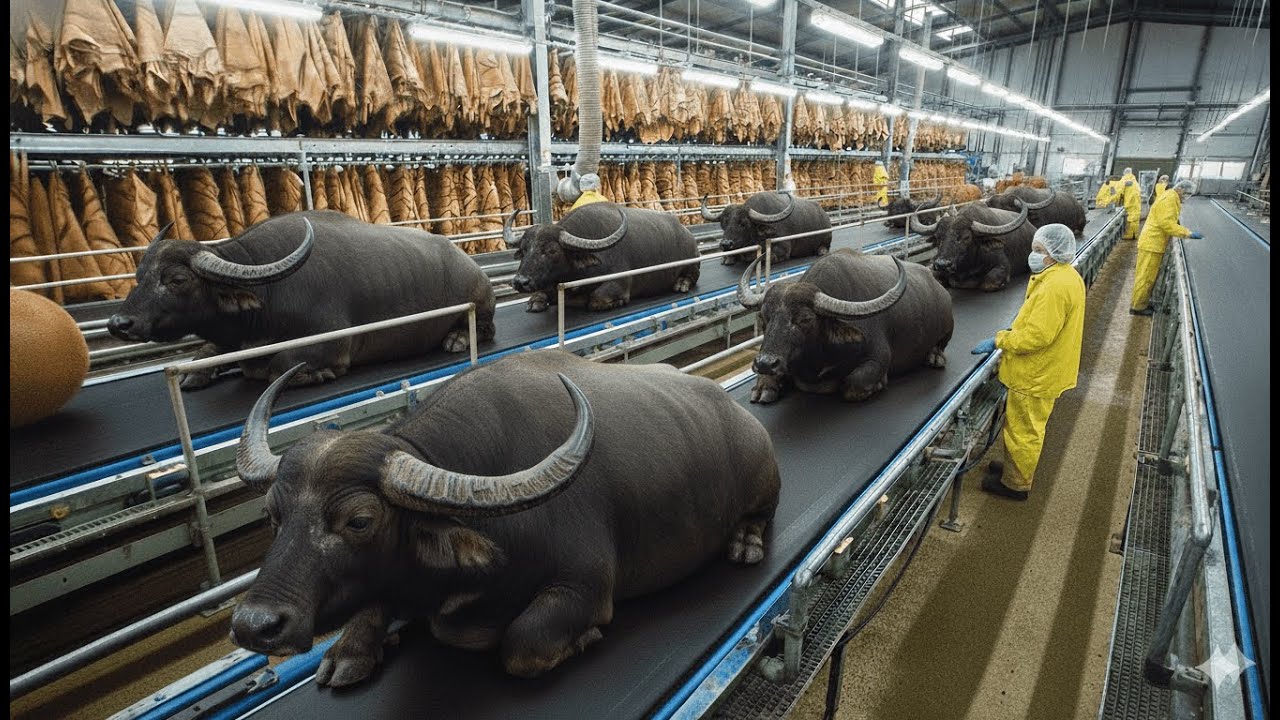 Inside the Giant Buffalo Leather Factory: How Tough Skin Becomes Premium Jackets (Full Process)