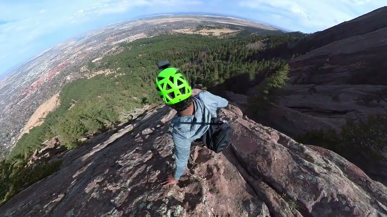 Climbing the 2nd Flatiron (free way)  in Boulder Colorado