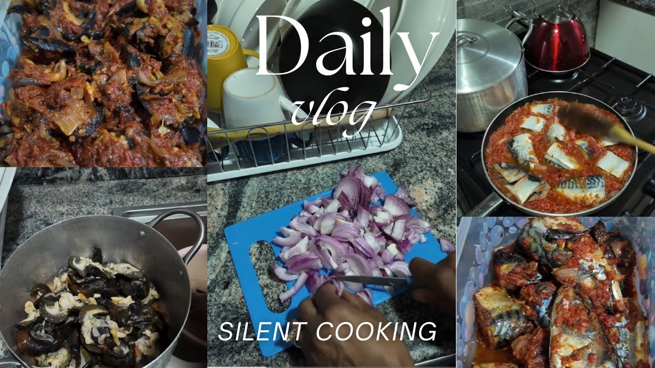 SILENT COOKING VLOG | PEPPERED MACKEREL FISH & PEPPERED SNAILS 