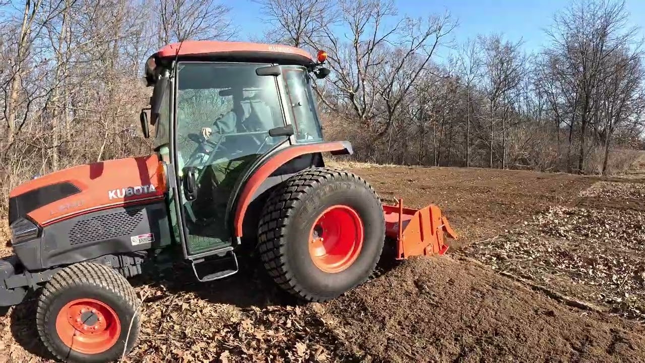 I Tilled 3 New Food Plots for deer! | Kubota Tractor and tiller