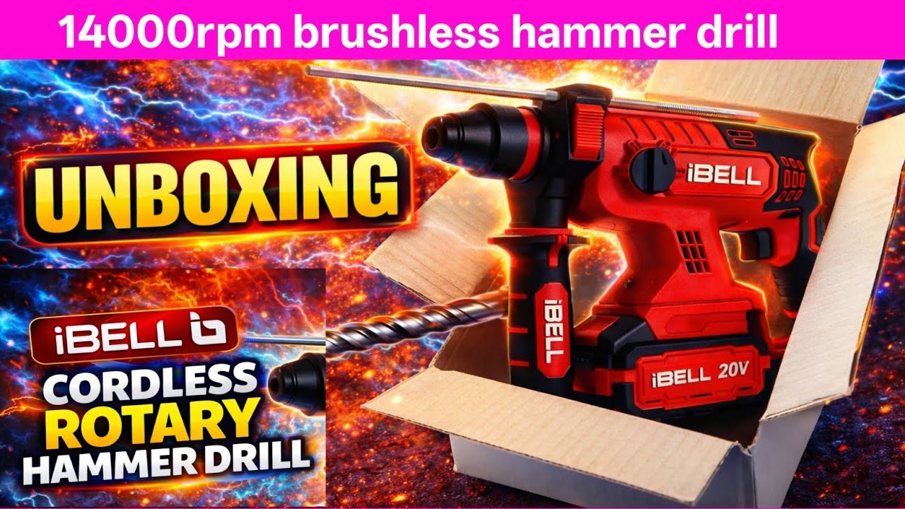 Ibell rotary hammer cordless drill machine unboxing in tamil 