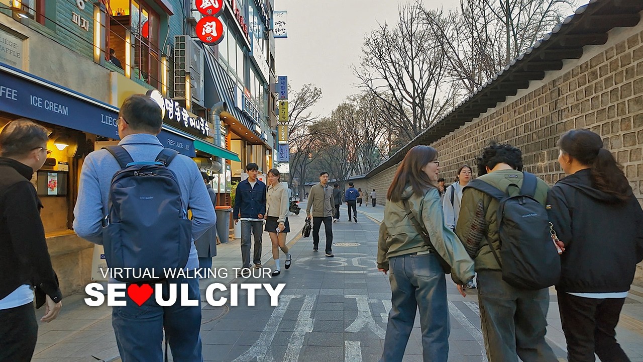 Seoul Evening Walk, Downtown Seoul Seodaemun, Gwanghwamun and Sejong-daero, South Korea, Travel, 4K