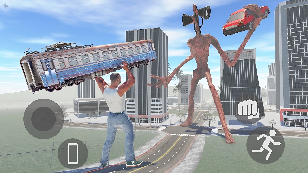 😱 GIANT SIREN HEAD ATTACKS FRANKLIN'S CITY!! Epic Train Throw Challenge 🚆💥