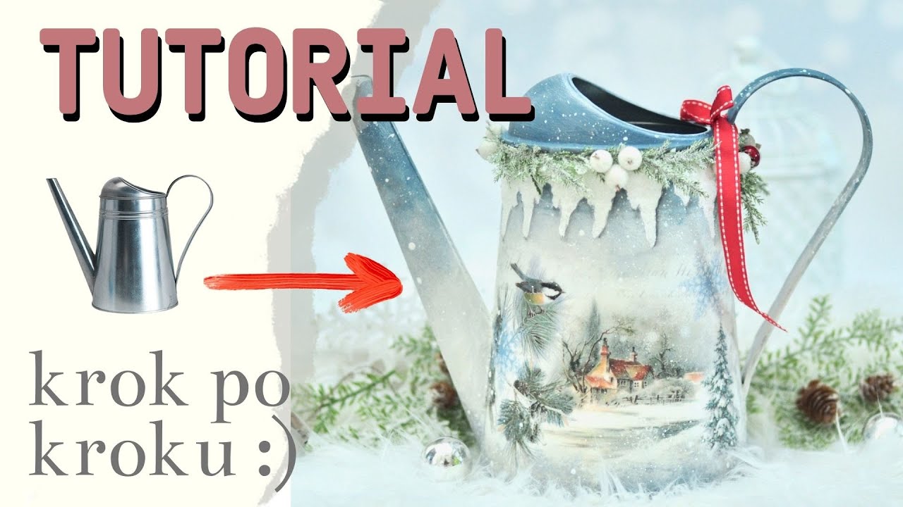 Decoupage konewka świąteczna [tutorial] No. 838