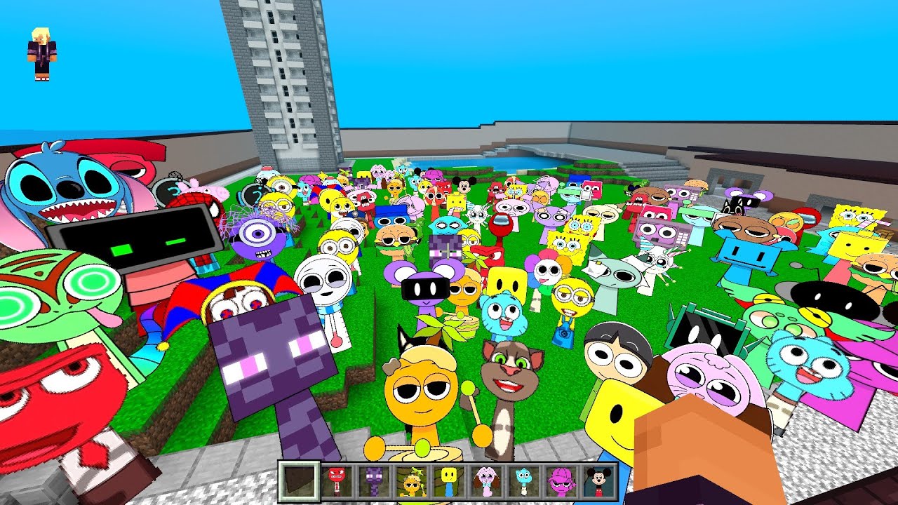 70 + SPRUNKI OC Nextbots in Maze Minecraft PE