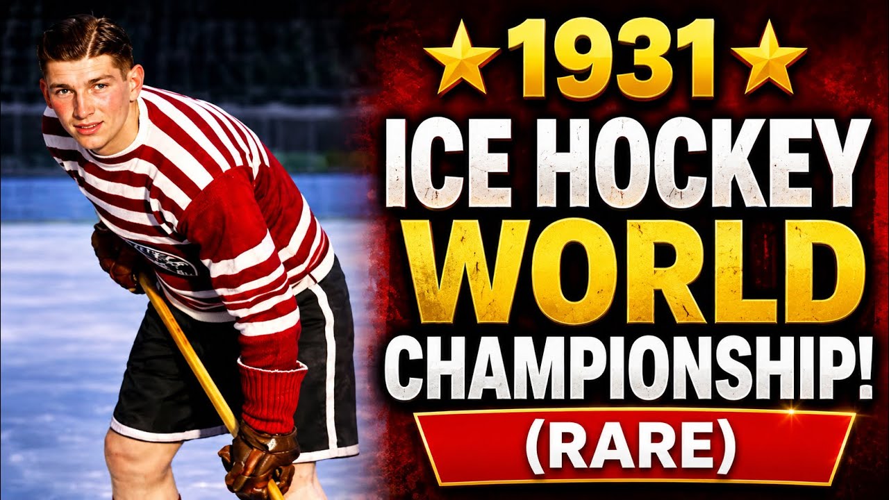 1931 ‘5th Annual Ice Hockey World Championship’ Footage 🏒⭐️ [In Color, High Resolution]