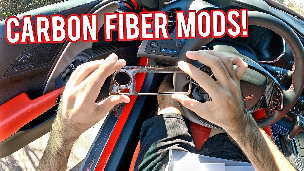 I Bought MORE Corvette C7 CARBON FIBER Interior Trim Mods and Install!