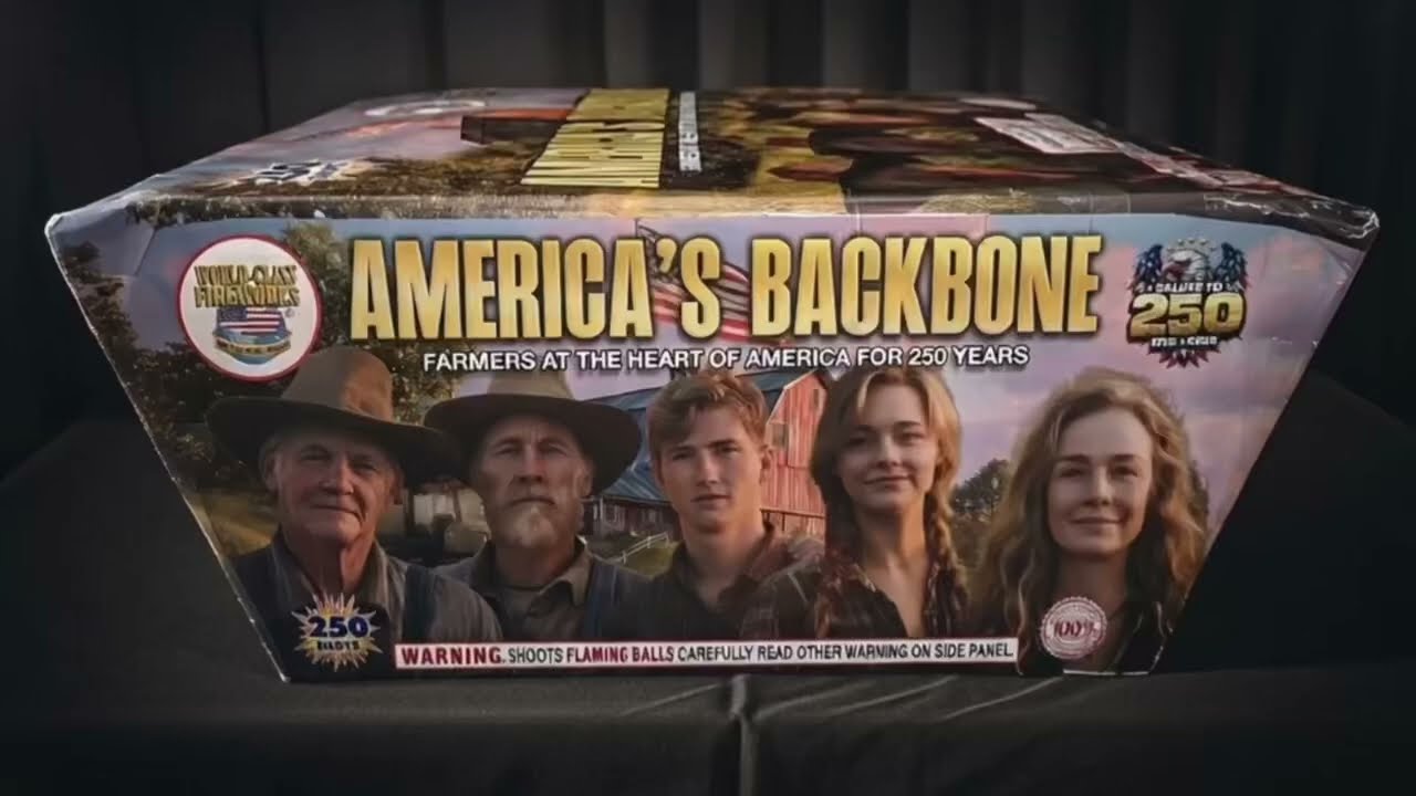AMERICA&rsquo;S BACKBONE 250 shot firework cake 🔥🔥 NEW 2026 BANGER!! World Class Fireworks 