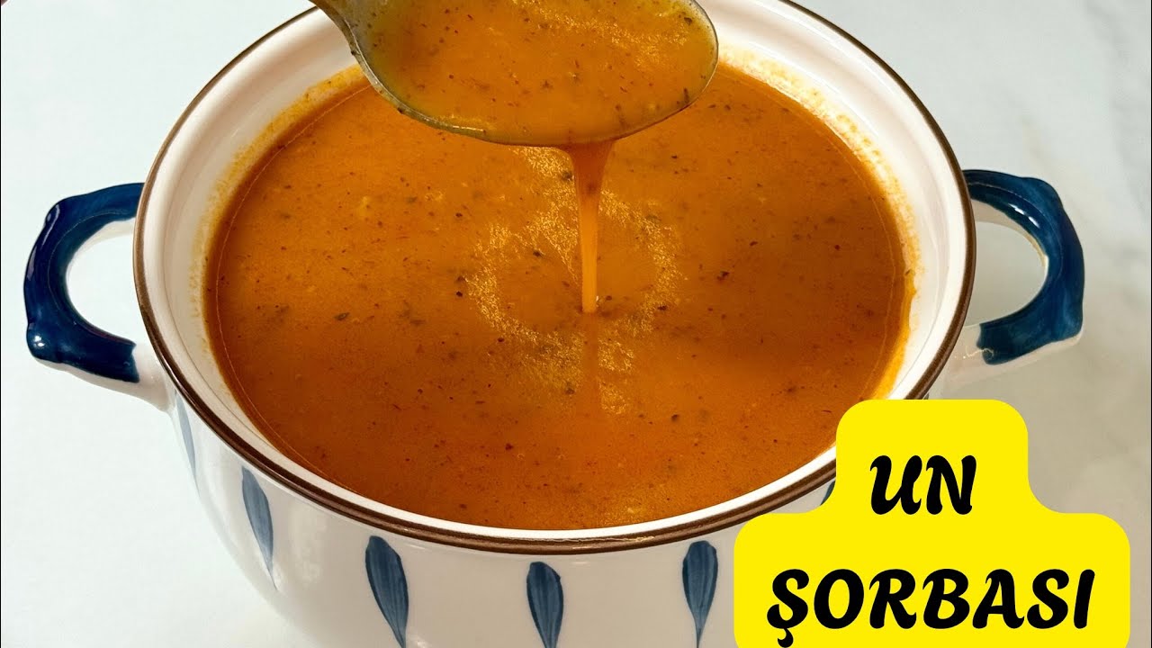 YARIM STƏKAN UNLA UN ŞORBASI / &Ccedil;OX UCUZ VƏ LƏZZƏTLİ ŞORBA
