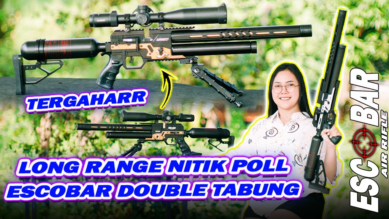 TES AKURASI LONG RANGE SENAPAN PCP PREDATOR DOUBLE TABUNG ESCOBAR AIRRIFLE TERBARU 2025‼️