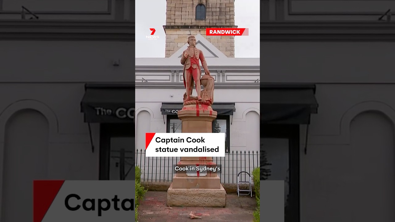 Captain Cook statue vandalised in Randwick, Sydney