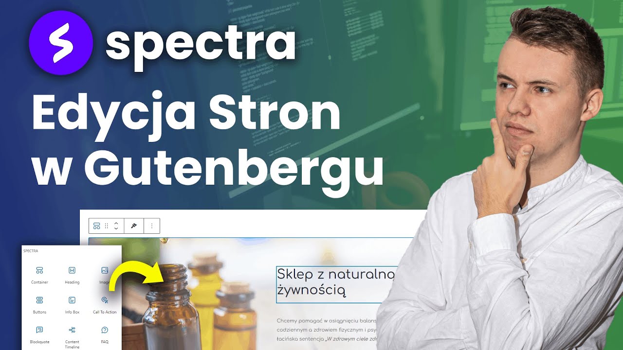 Gutenberg WordPress Tutorial. Edycja Strony w Gutenberg. Wtyczka Spectra. WordPress Poradnik