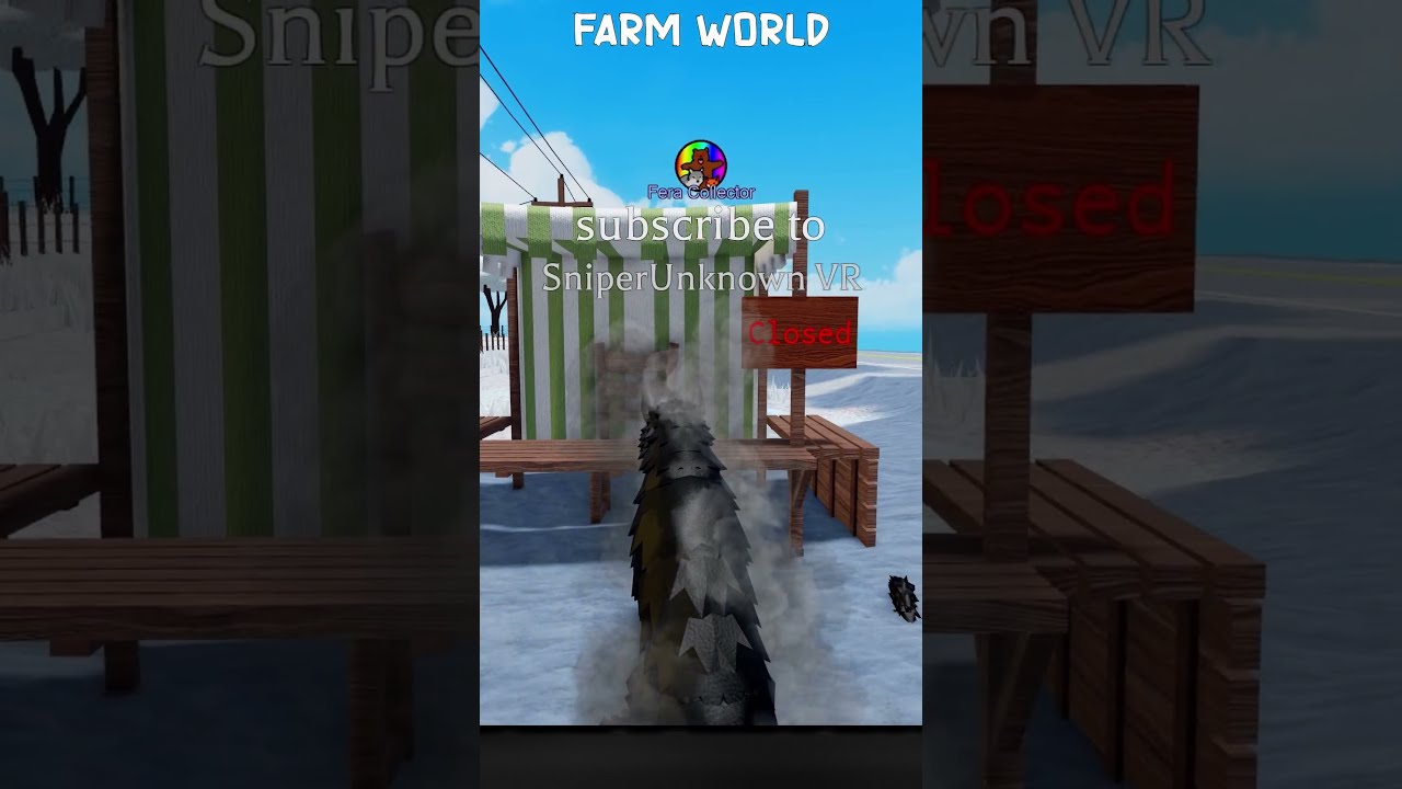 Black wolf waiting for the Wandering Trader in #Roblox #FarmWorld by #astrosfarm