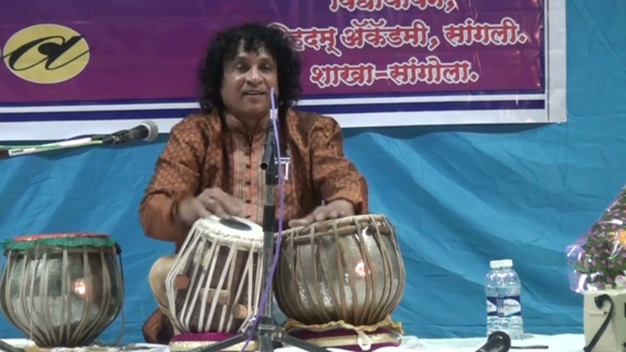Pt. Manmohan Kumbhare Performing Tabla Solo in Guruvandana Music Concert at Sangola