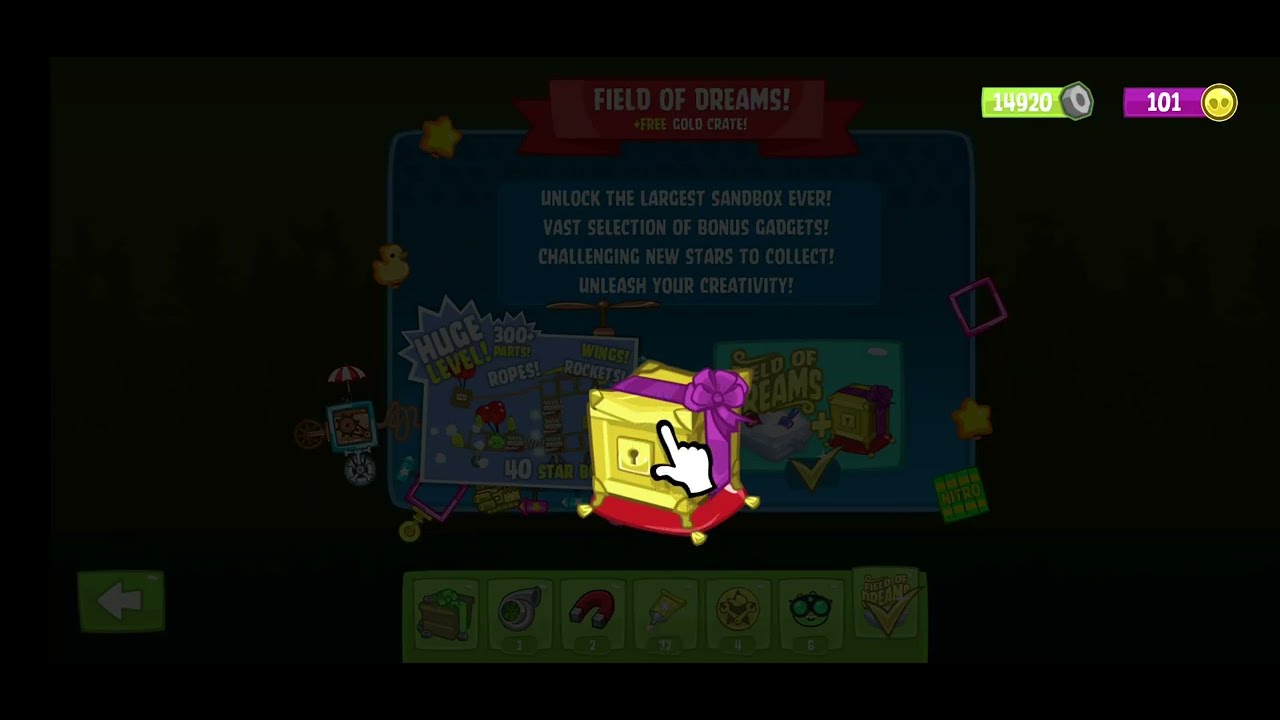 Bad Piggies - Golden crate sounds and unlocks Field of dreams!