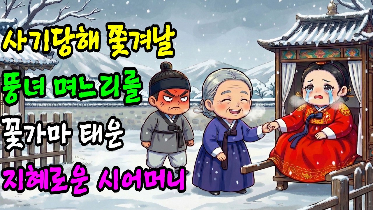 10년간 무시당하던 뚱보 며느리가 도사에게 사기당해 쫓겨날 위기에 꽃가마 태운 지혜로운 시어머니 |야담|전설|설화