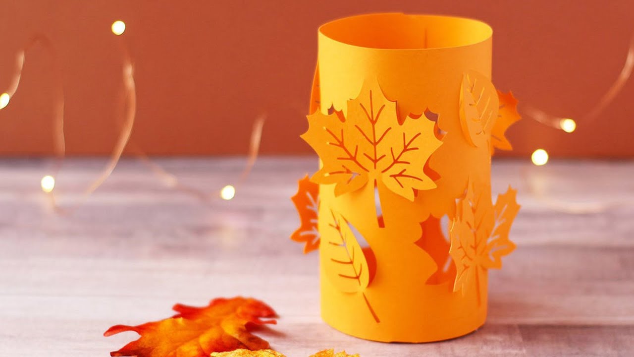 DIY-Maple Night Paper Lamp | Kirigami Paper Lamp | Easy Making Night Lamp At Home