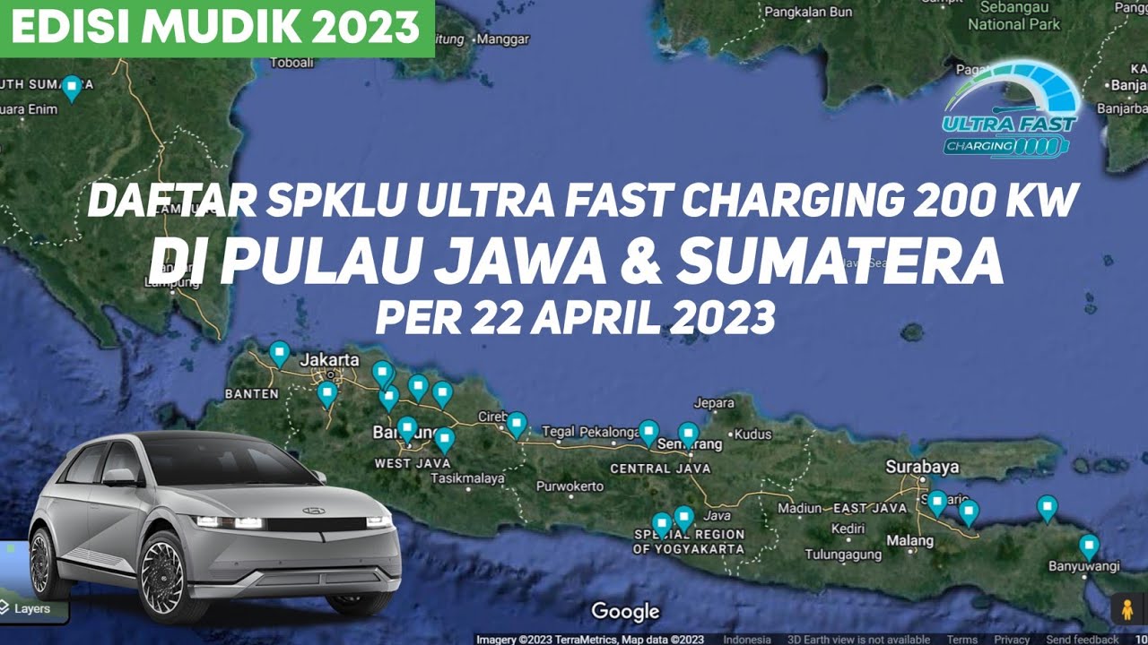 DAFTAR SPKLU ULTRA FAST CHARGING 200 KW DI PULAU JAWA & SUMATERA - 22 APRIL 2023