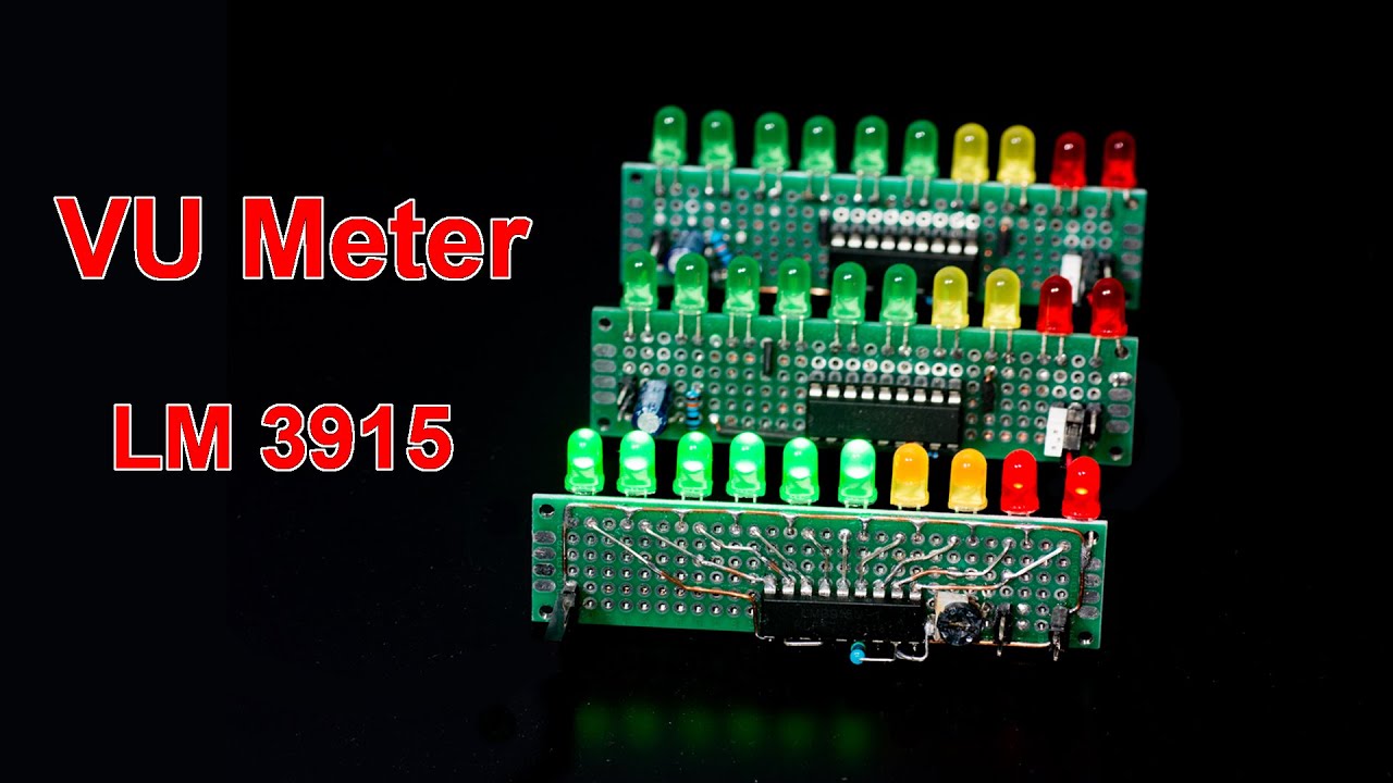 VU meter using LM3915 | How to make audio level indicator with LM3915 | LM3915 Audio Level Meter