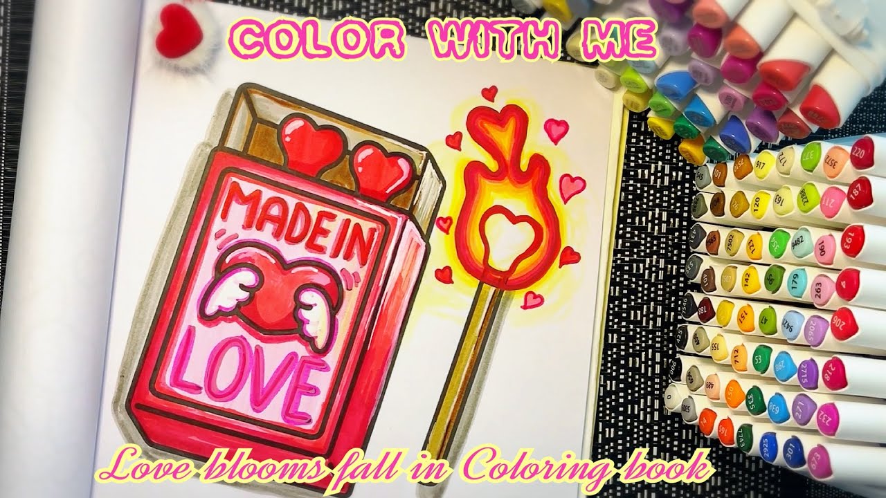 Lighting the Flame of Love! 🔥💖 | Coloring with Ohuhu Markers