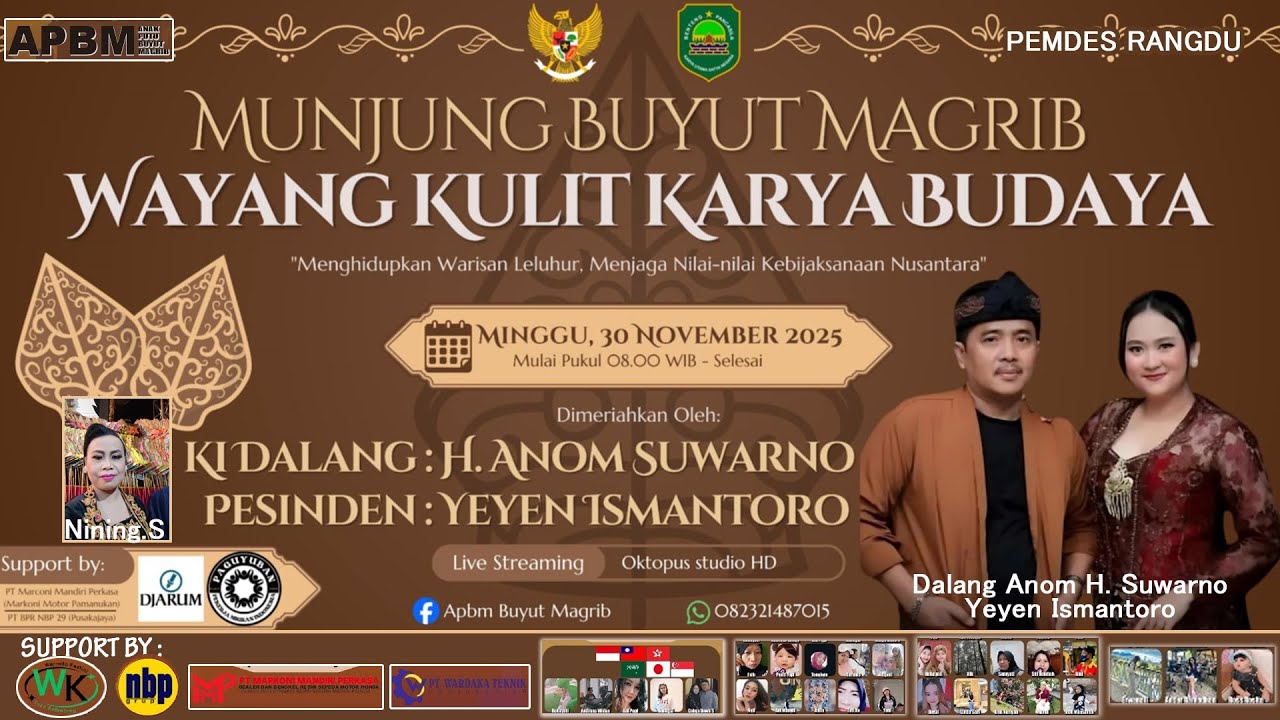 LIVE STREAMING SIANG MUNJUNG BUYUT MAGHRIB - WAYANG KULIT KARYA BUDAYA
