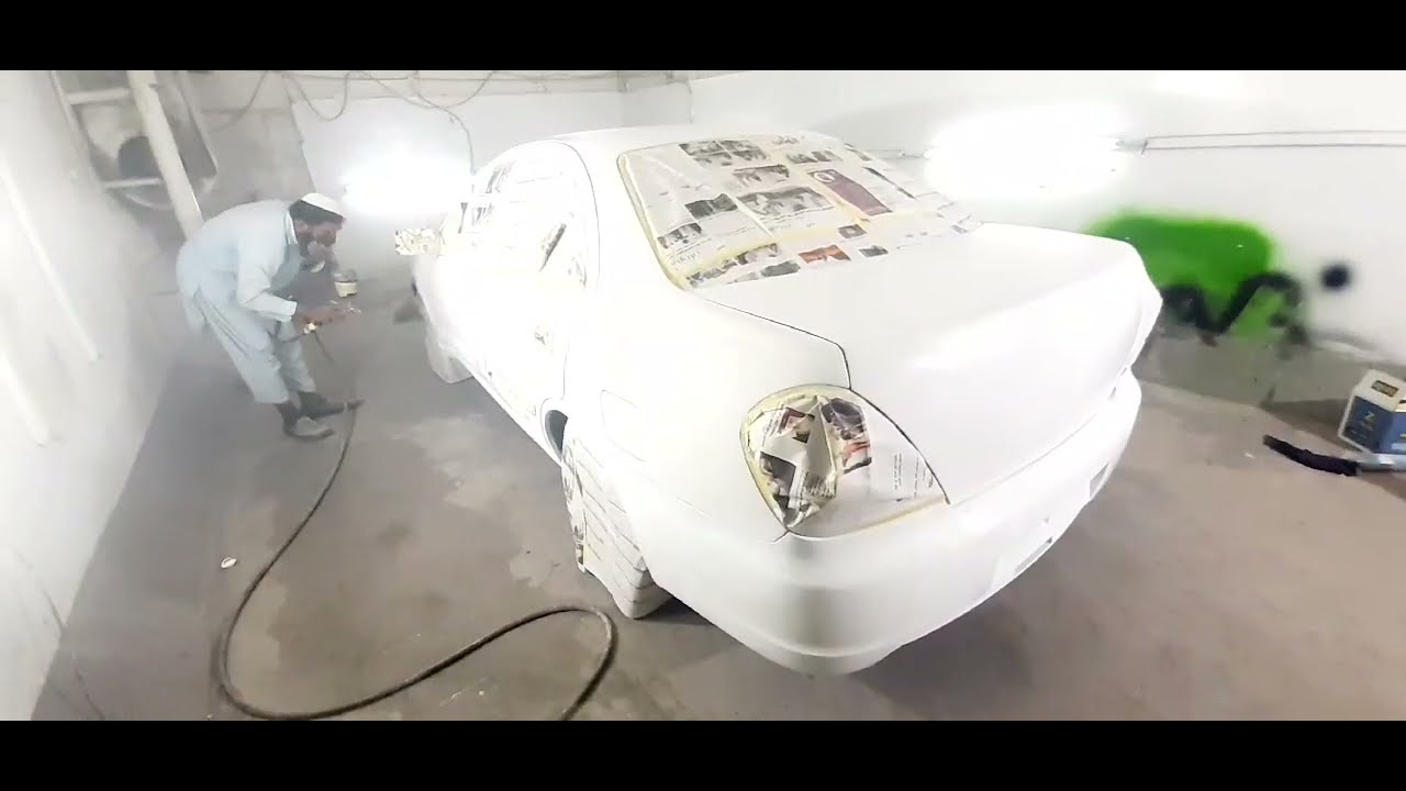 nissan sunny painting   process  and accident  repair