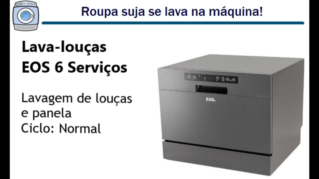 Lava-louças EOS 6 Serviços - Lavando louças e panela