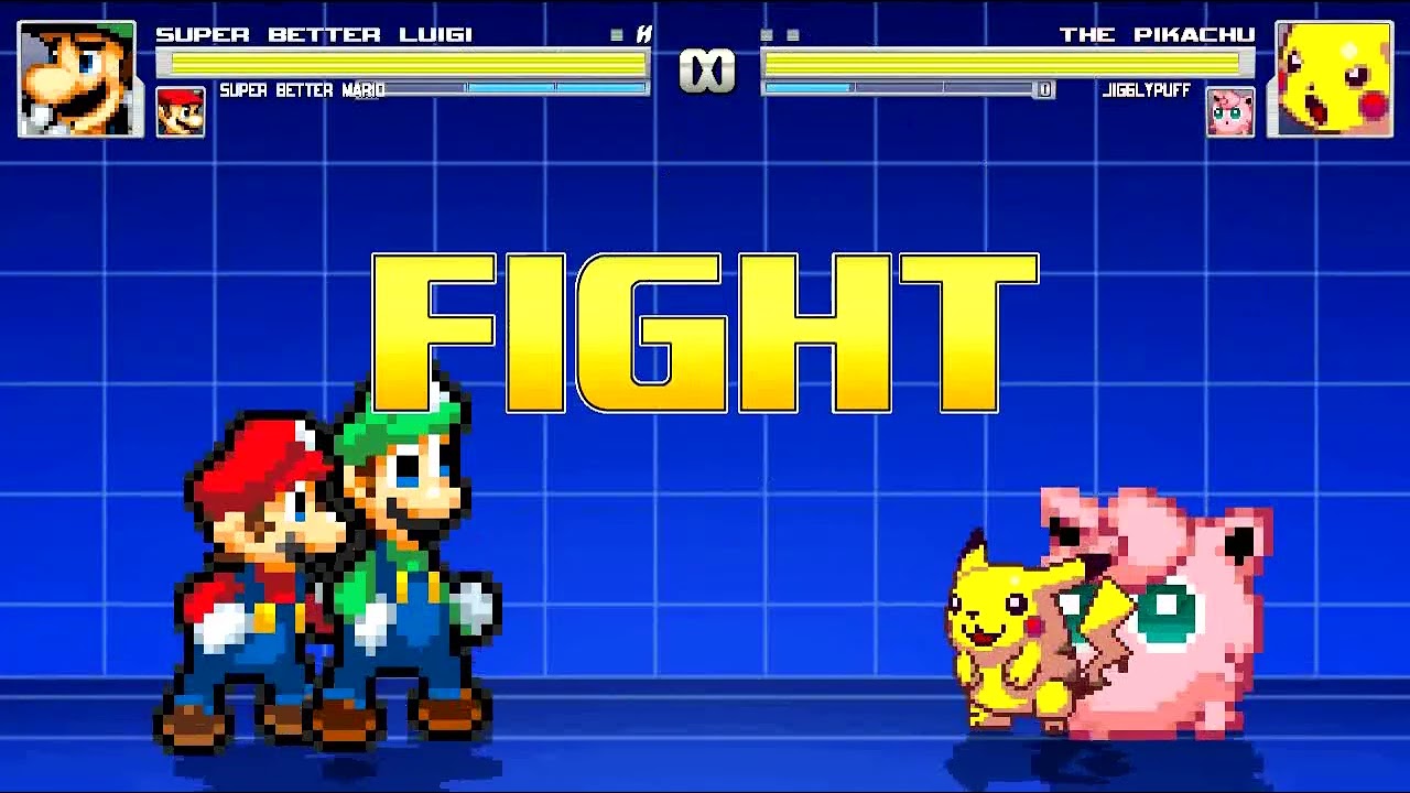 Luigi and Mario vs Pikachu and Jigglypuff