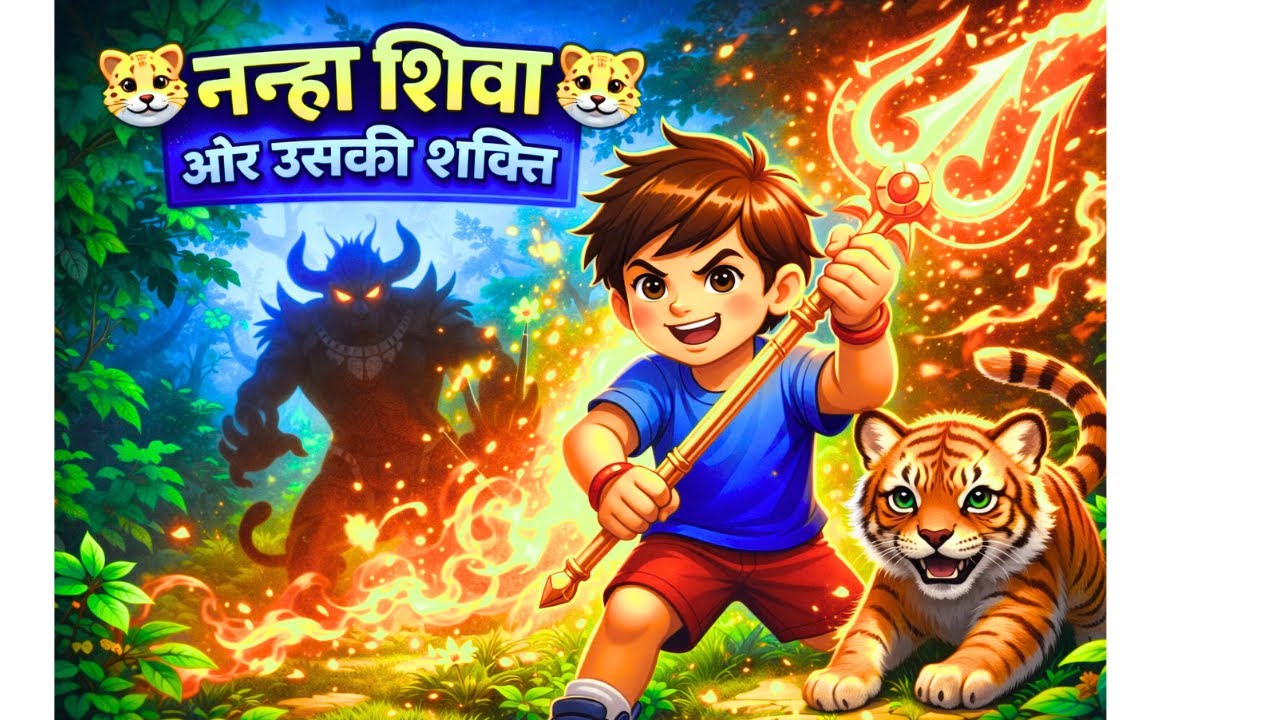 नन्हा शिवा और उसकी शक्ति 🐯 | Kids Cartoon Story in Hindi | Moral Story