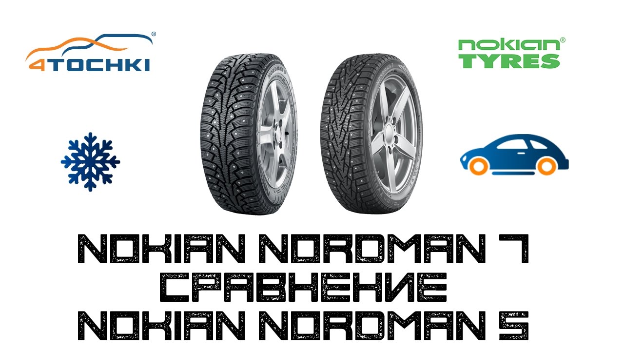 Шины Nokian Nordman 5 сравнение Nokian Nordman 7 на 4 точки. Шины и диски 4точки - Wheels & Tyres