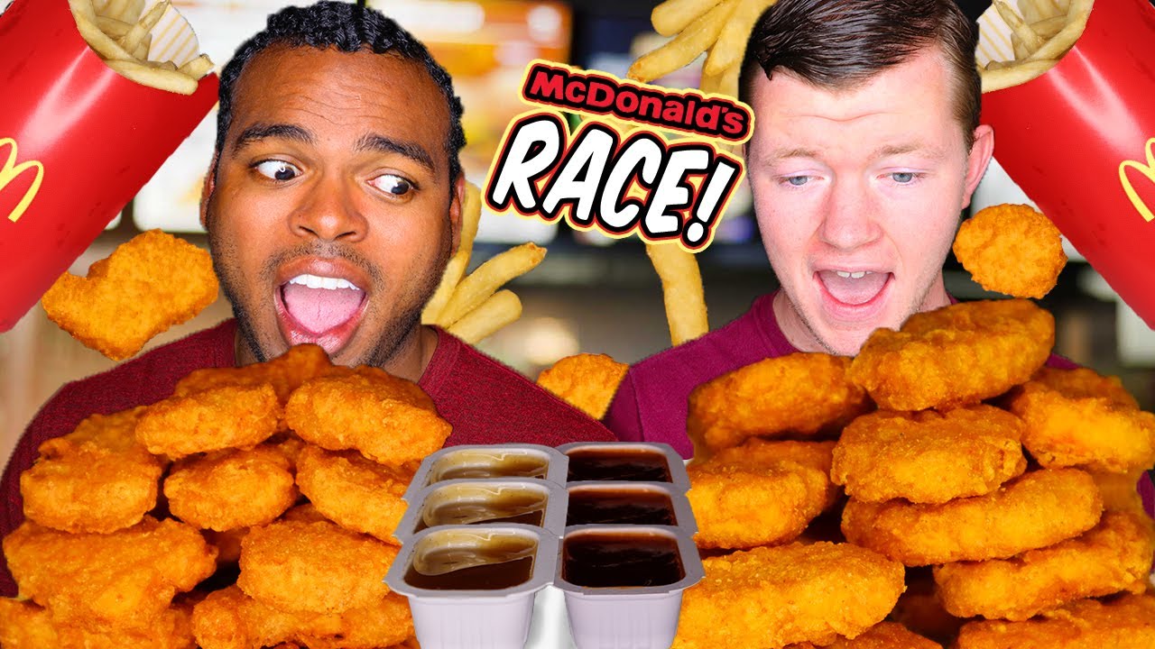 ASMR MCDONALD'S NUGGETS RACE! COLLAB WITH @SongbyrdASMR *EATING SOUNDS*