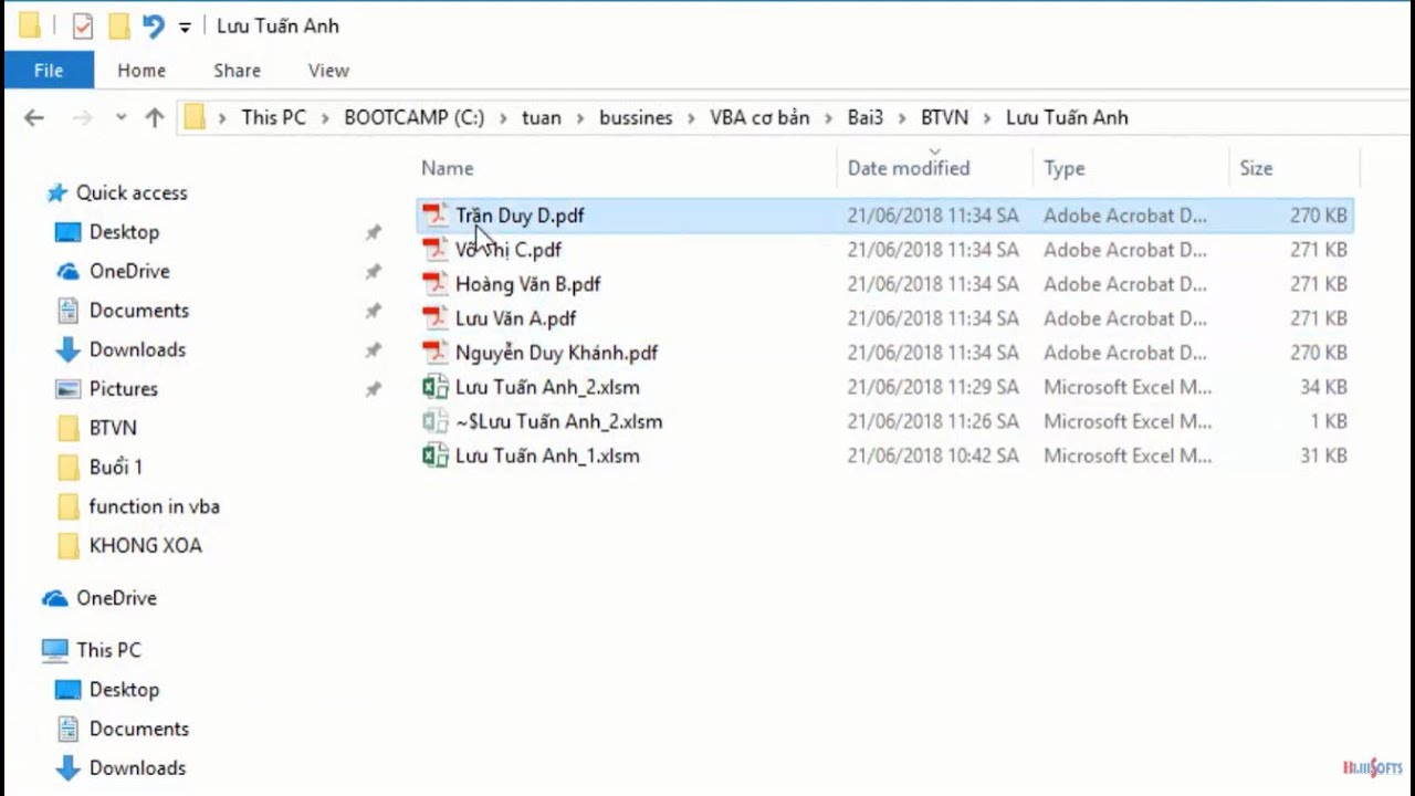 Lập trình VBA xuất dữ liệu tự động từ Excel ra file PDF