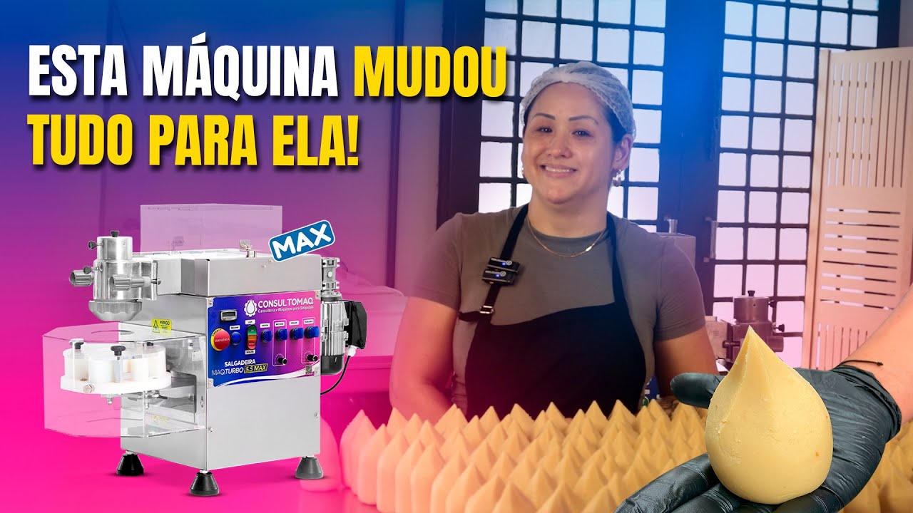 Ela investiu em uma máquina de salgados e mudou de vida | cliente Consultomaq