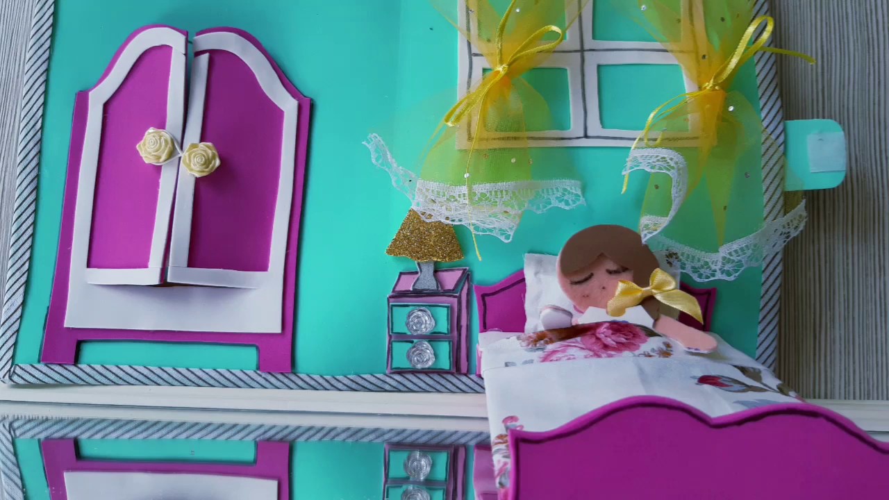 Diy quarto  de boneca em eva