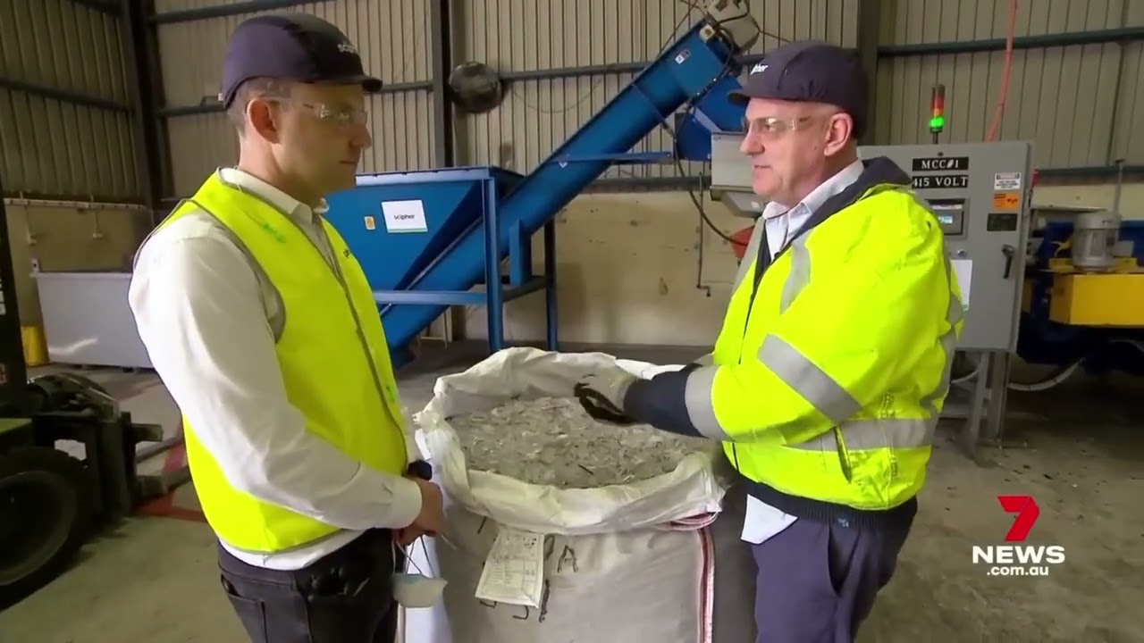 7NEWS Australia report on e-waste, with ABGF-backed Scipher Technologies