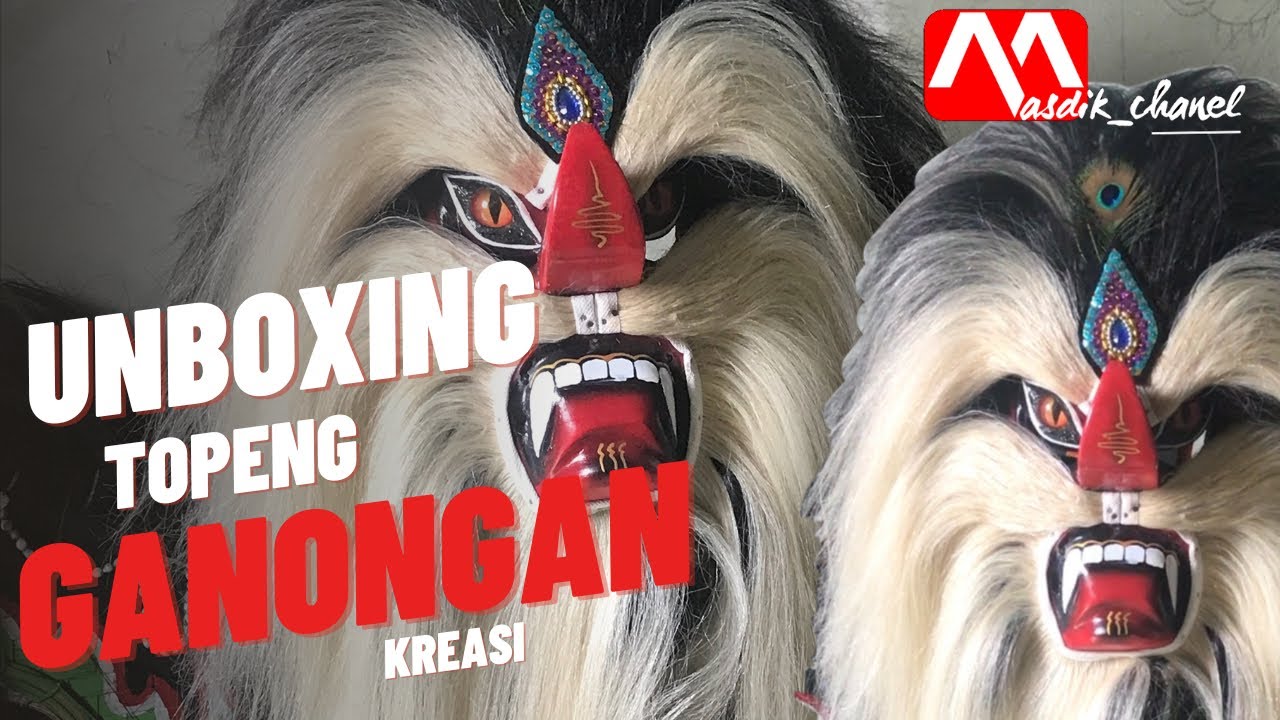 UNBOXING TOPENG GANONGAN KREASI Rambut Sintetis dan Review Topeng Ganongan dari Purbalingga.
