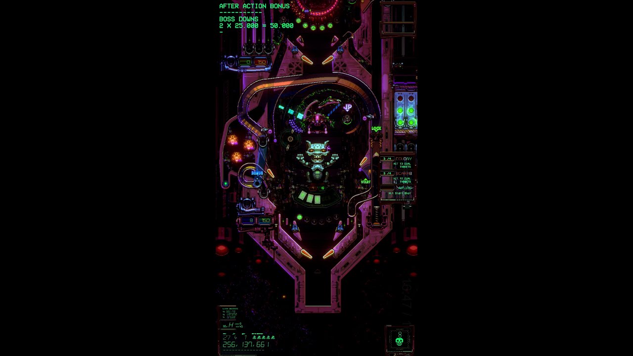 XENOTILT - Hardcore Mode (1 ball challenge) - 256 million (TATE/vertical orientation)