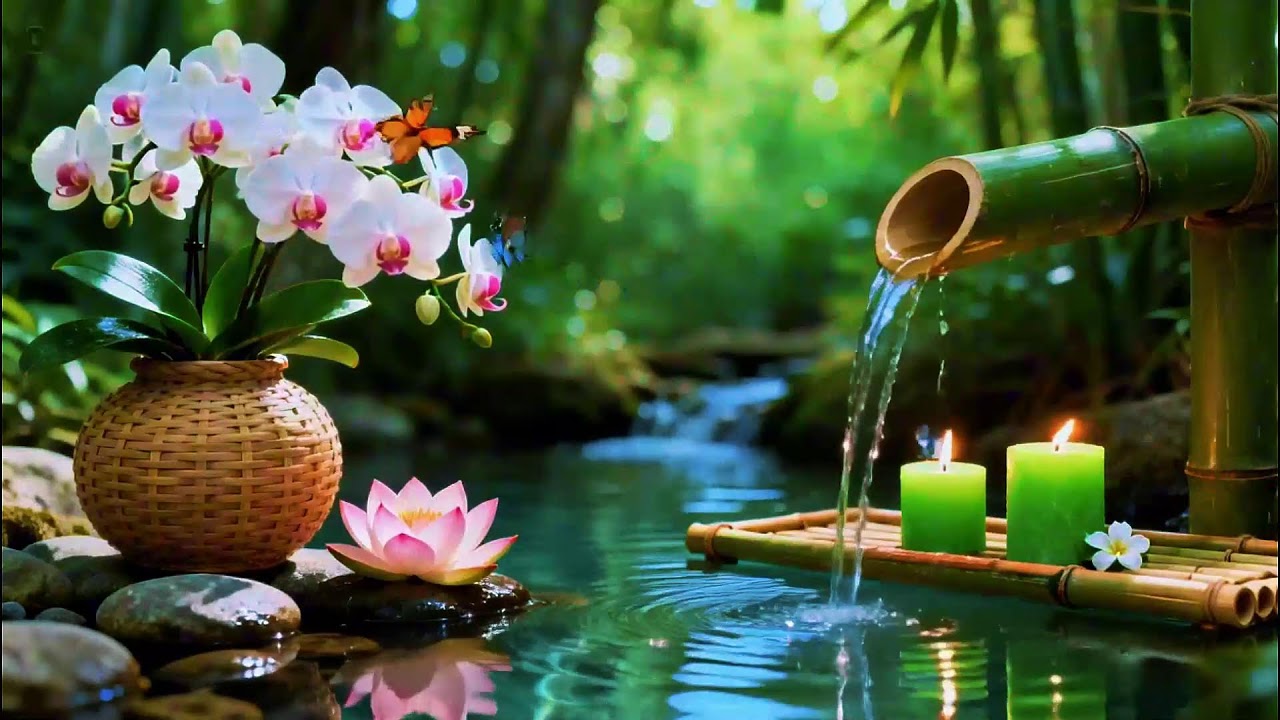 Relaxing Piano Music for Stress Relief + Water Sound 🌿 Deep Sleep, Spa and Massage Music, Medita...