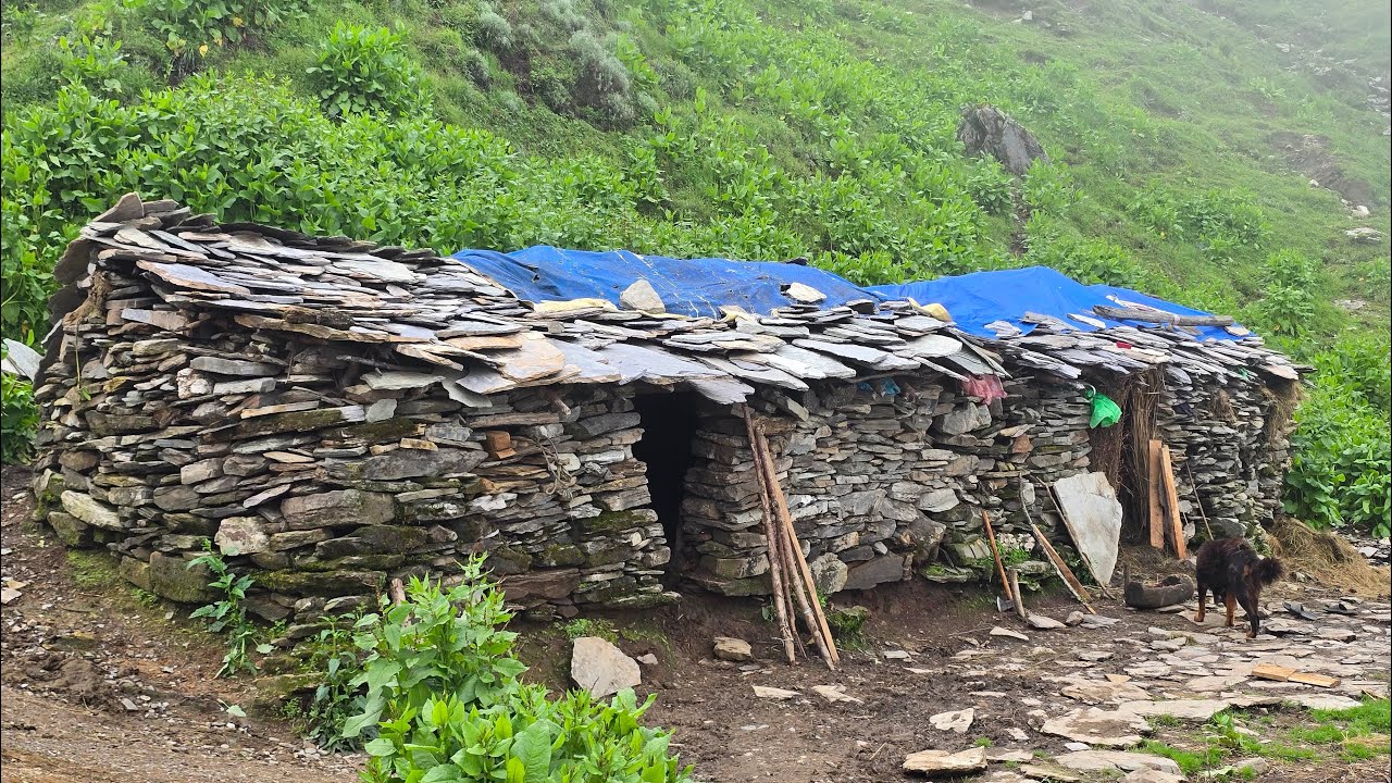 Real Nepali Mountain Village Life During the Rain | Most Peaceful And Relaxing Village Life |