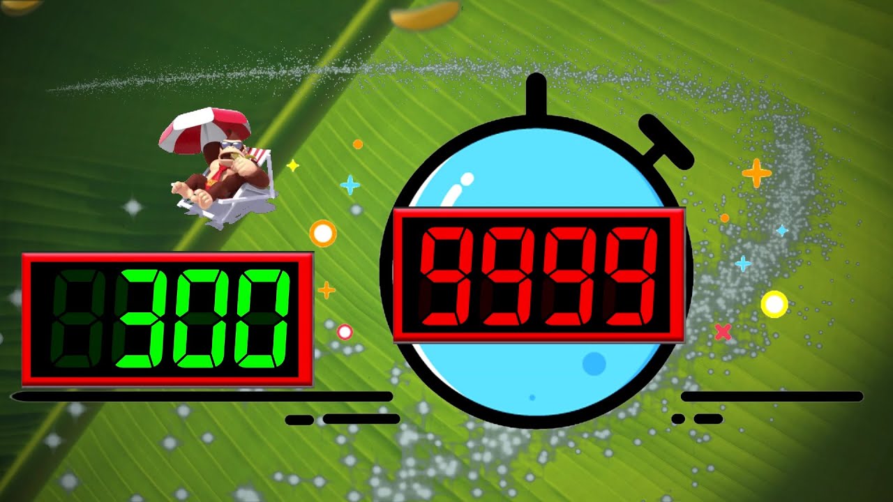 BCG 5 Minutes (300 Seconds) Countdown (DK down from 9999 to 0000) - Remix Mario Party 6 DK Theme