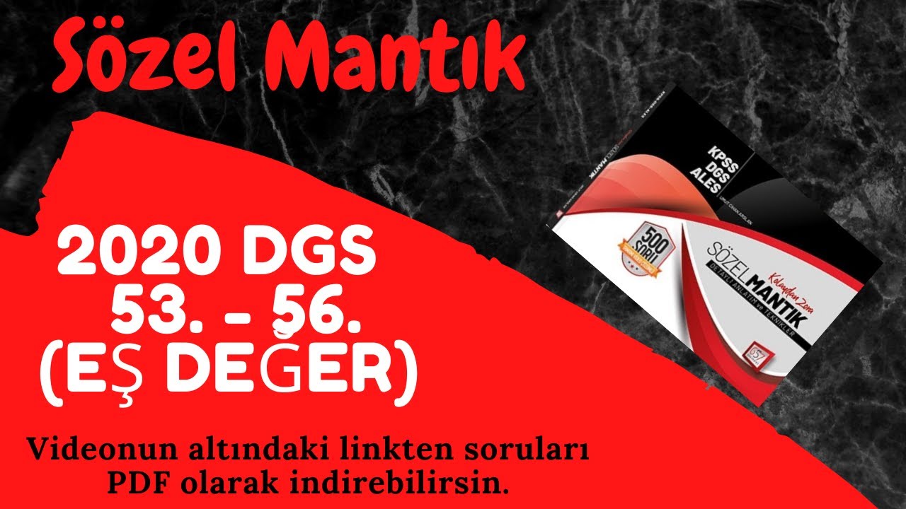 2020 DGS – Eş değer 53  – 56