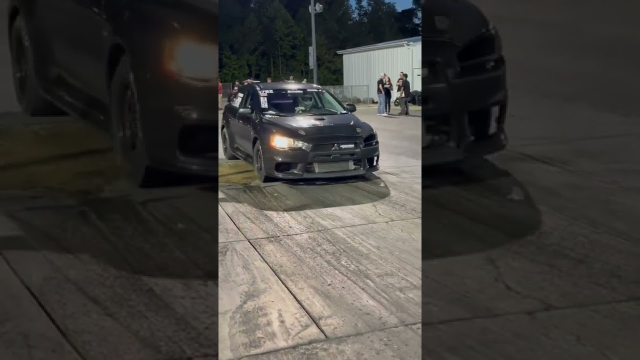 EVO X rolling burnout #evoX #4b11t #burnout #precisionturbo #mitsubishi #drivermod