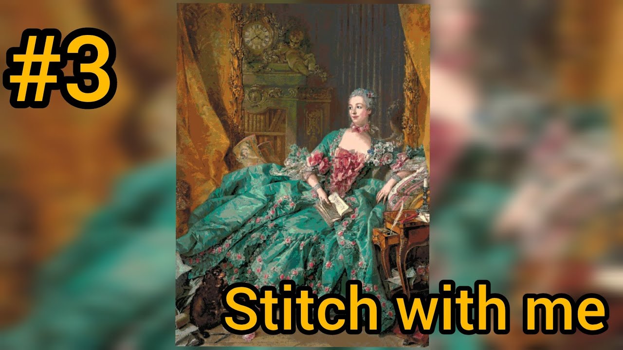 【#3】Floss tube 22/Pompadur/Stitch with me【with music】