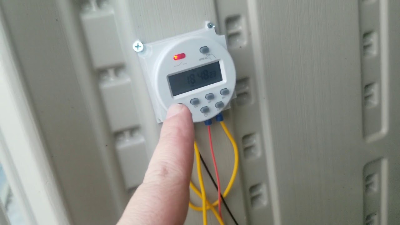 How to Wire 12v Power Programmable Timer Switch (Baomain, JVR) | Automatic Chicken & Quail Lights